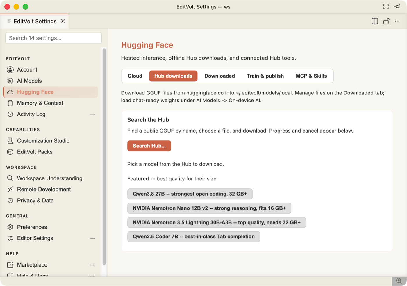 Hugging Face — Hub downloads