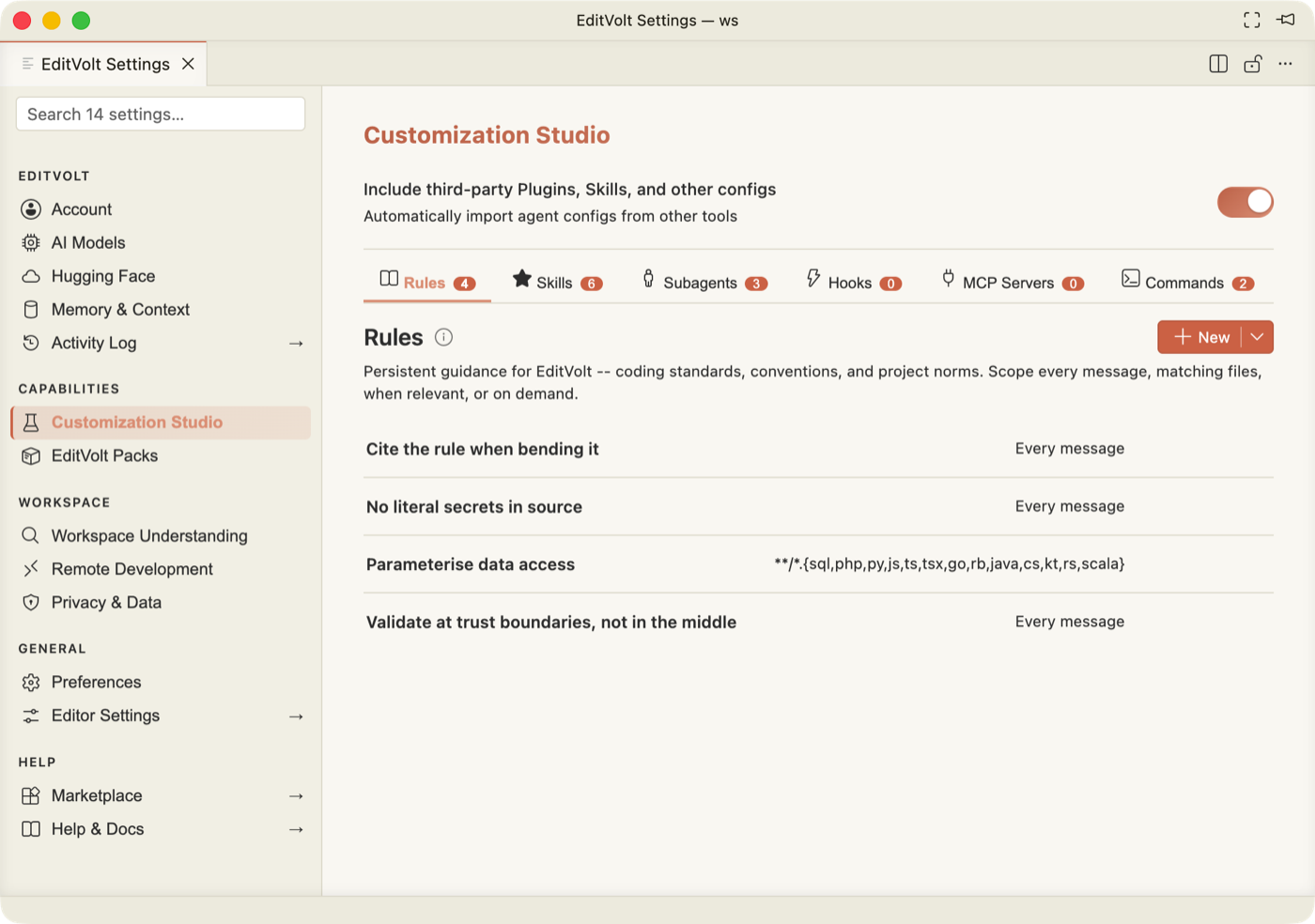 Customization Studio — Rules